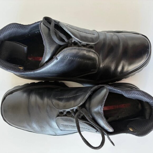 PRADA winter boots, black leather, US sz 11.5 main image 5